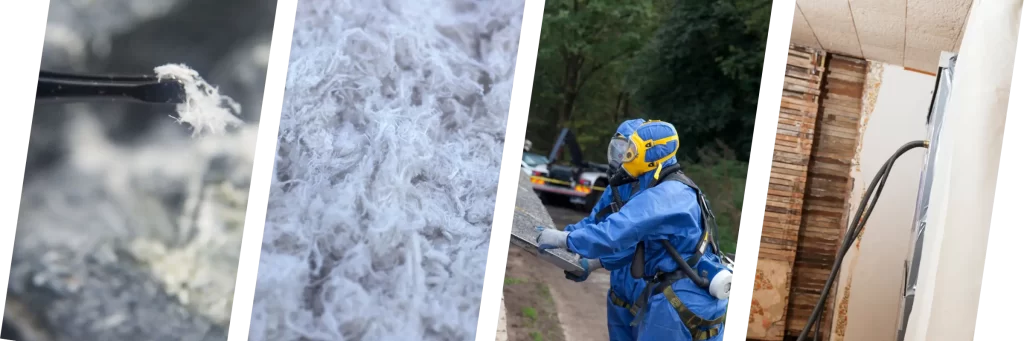 Asbestos presence in a home being removed by certified professionals