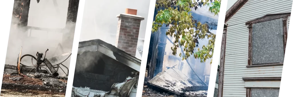 Examples of fire and smoke damage to homes in South carolina